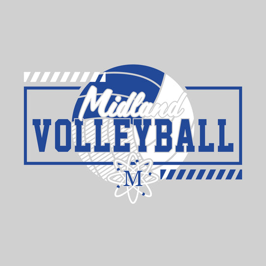 Midland Chemics - Volleyball - Framed School Name with Volleyball Shape &amp; Mascot