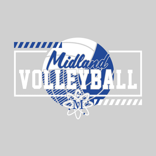 Midland Chemics - Volleyball - Framed School Name with Volleyball Shape &amp; Mascot