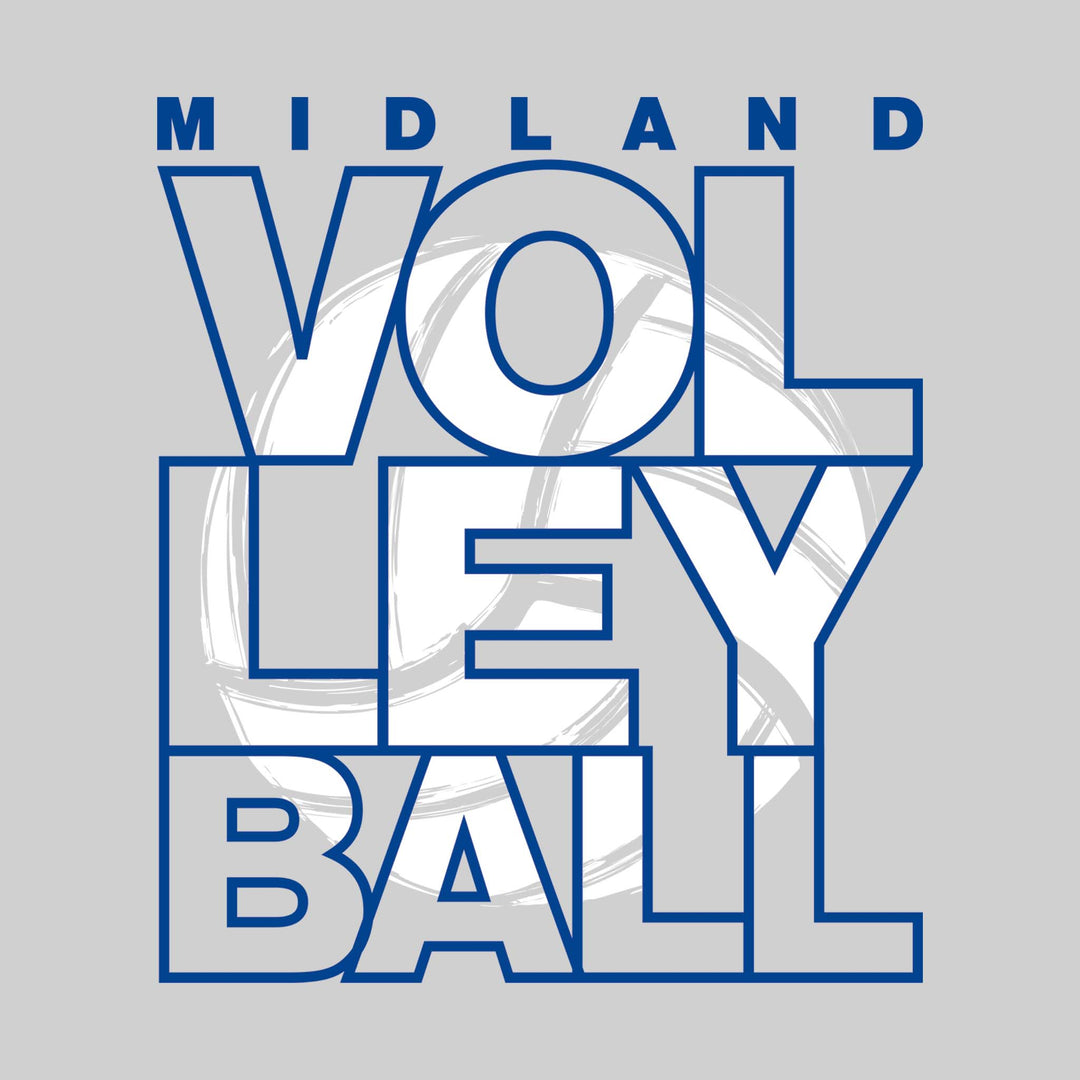 Midland Chemics - Volleyball - Stacked Letters with Sketched Volleyball Inset