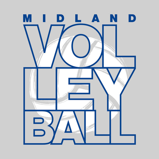 Midland Chemics - Volleyball - Stacked Letters with Sketched Volleyball Inset