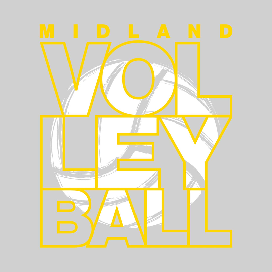 Midland Chemics - Volleyball - Stacked Letters with Sketched Volleyball Inset