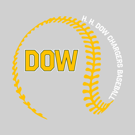 Midland Dow Chargers - Baseball - Baseball Stitches with School Name