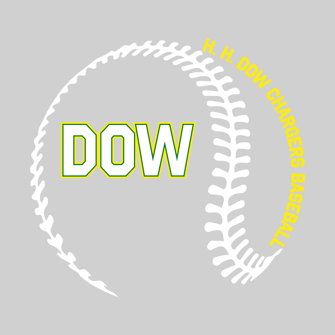 Midland Dow Chargers - Baseball - Baseball Stitches with School Name