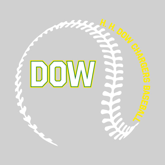 Midland Dow Chargers - Baseball - Baseball Stitches with School Name