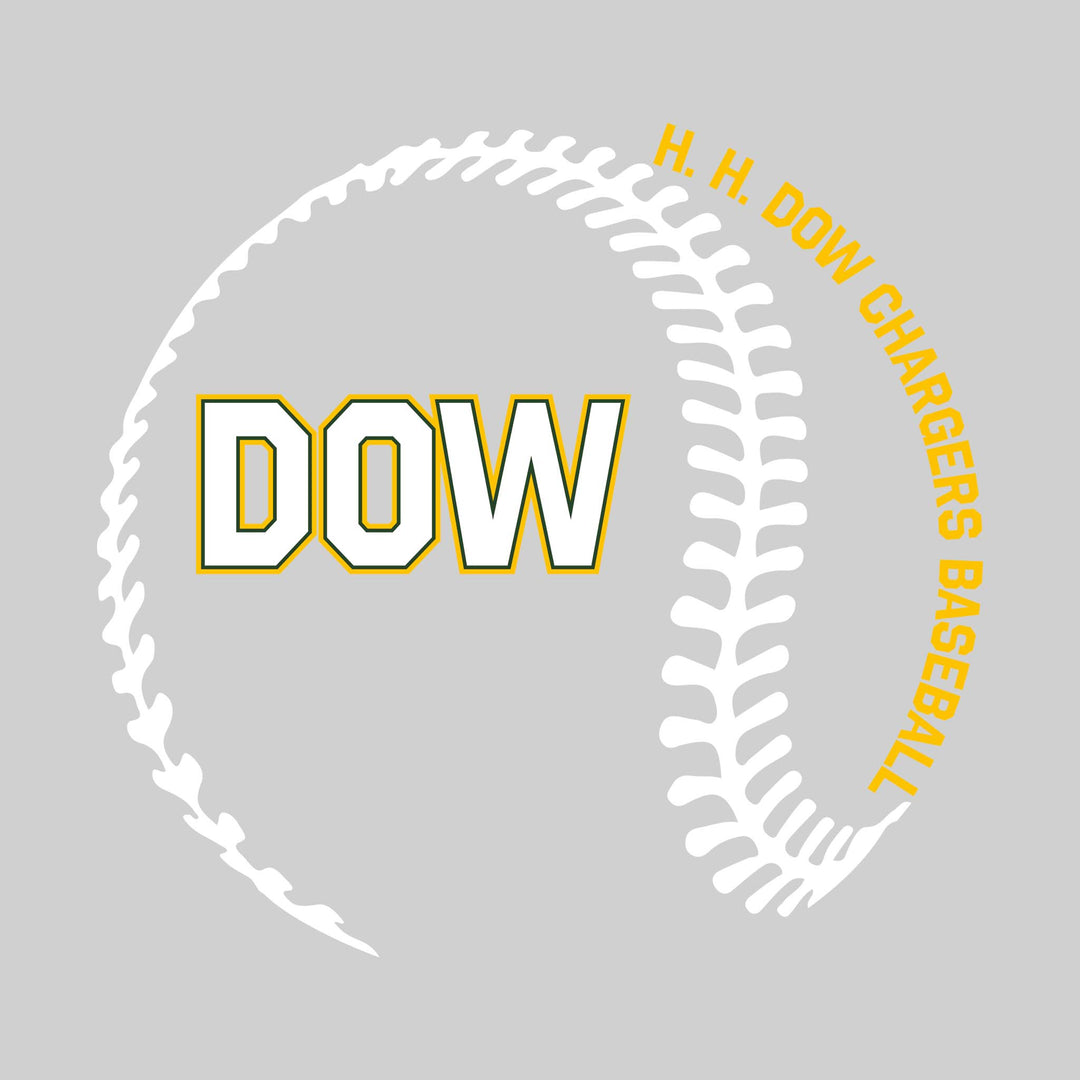 Midland Dow Chargers - Baseball - Baseball Stitches with School Name
