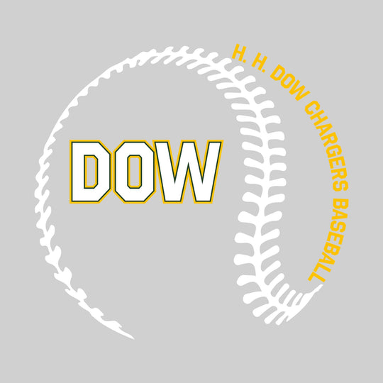Midland Dow Chargers - Baseball - Baseball Stitches with School Name