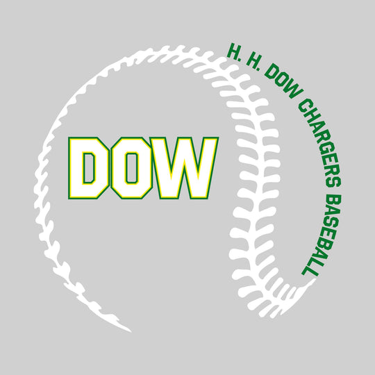 Midland Dow Chargers - Baseball - Baseball Stitches with School Name