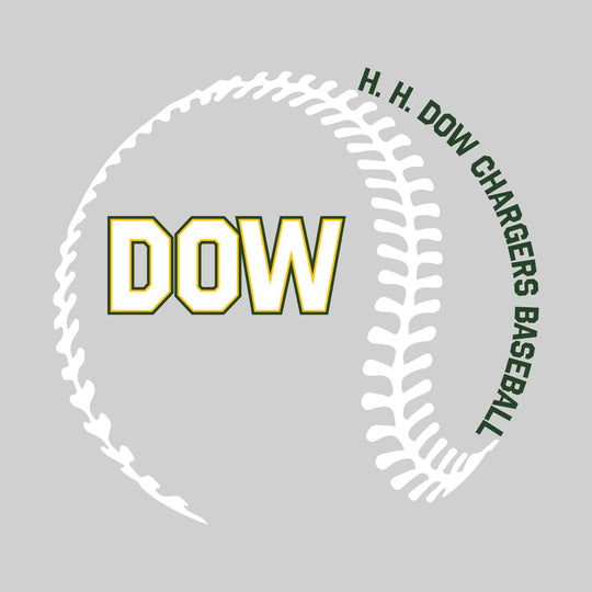 Midland Dow Chargers - Baseball - Baseball Stitches with School Name