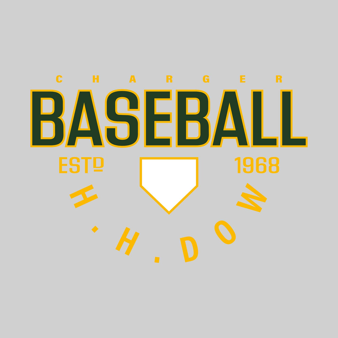 Midland Dow Chargers - Baseball - Baseball with Established Year and Arched School Name
