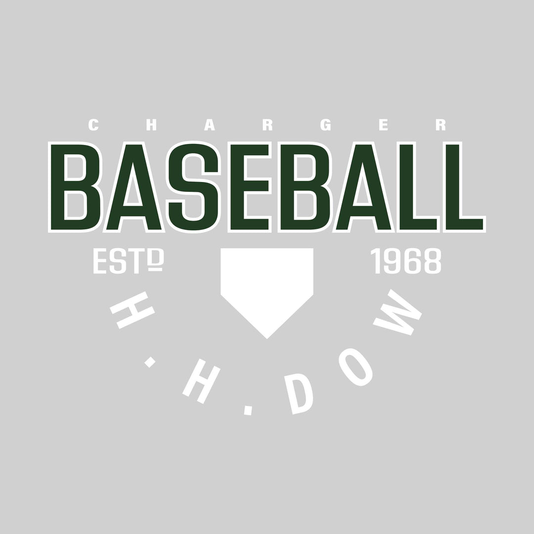 Midland Dow Chargers - Baseball - Baseball with Established Year and Arched School Name