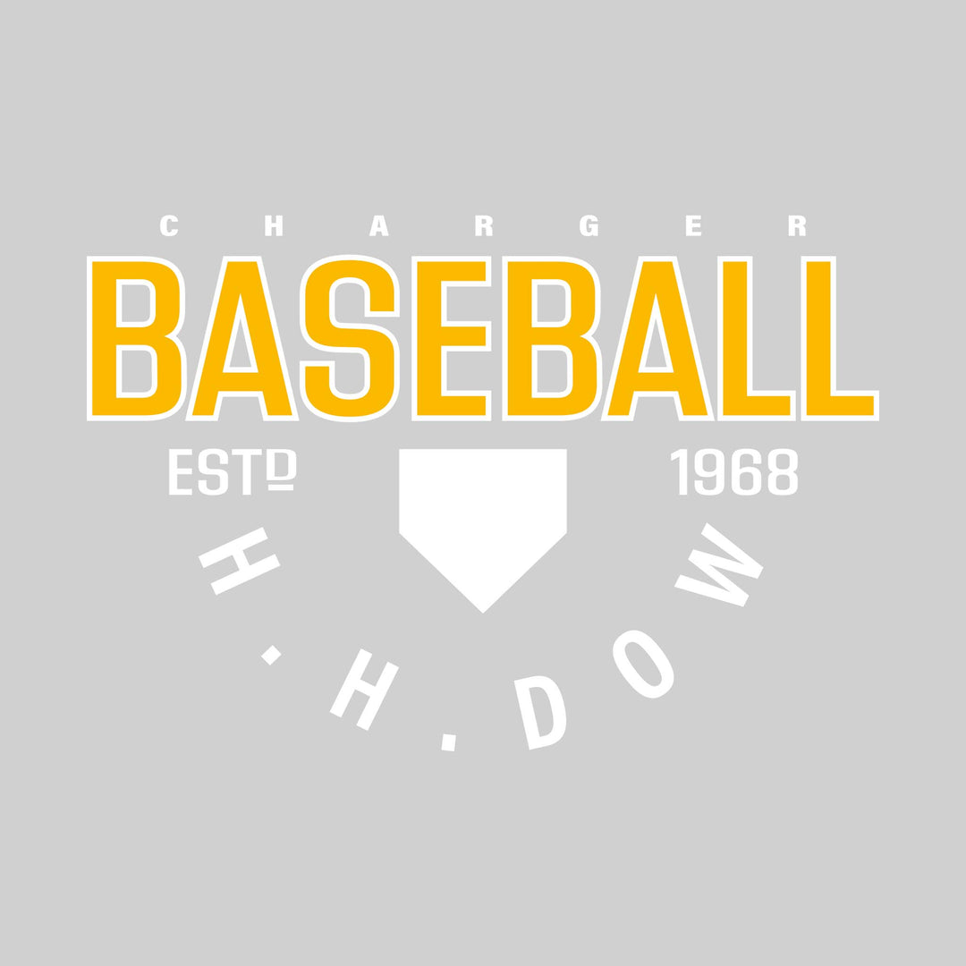 Midland Dow Chargers - Baseball - Baseball with Established Year and Arched School Name