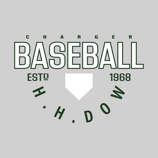 Midland Dow Chargers - Baseball - Baseball with Established Year and Arched School Name