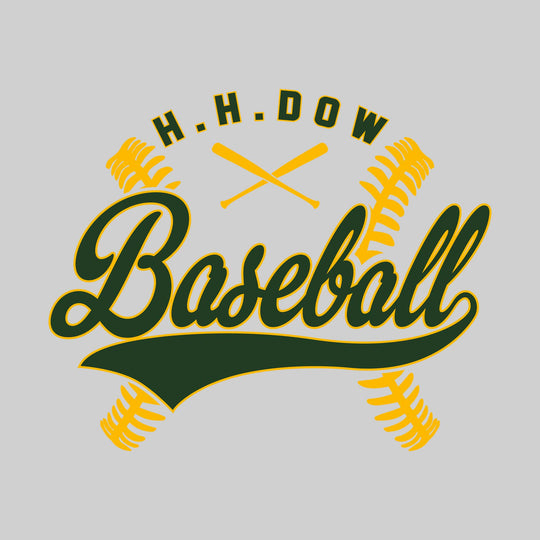 Midland Dow Chargers - Baseball - Cursive Baseball with Stitches &amp; Crossed Bats
