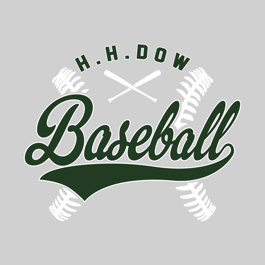 Midland Dow Chargers - Baseball - Cursive Baseball with Stitches &amp; Crossed Bats