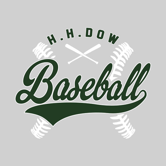 Midland Dow Chargers - Baseball - Cursive Baseball with Stitches &amp; Crossed Bats