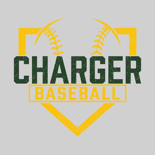 Midland Dow Chargers - Baseball - Home Plate with Mascot Name - Distressed