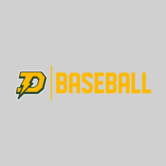 Midland Dow Chargers - Baseball - Mascot with Divider &amp; Baseball Text