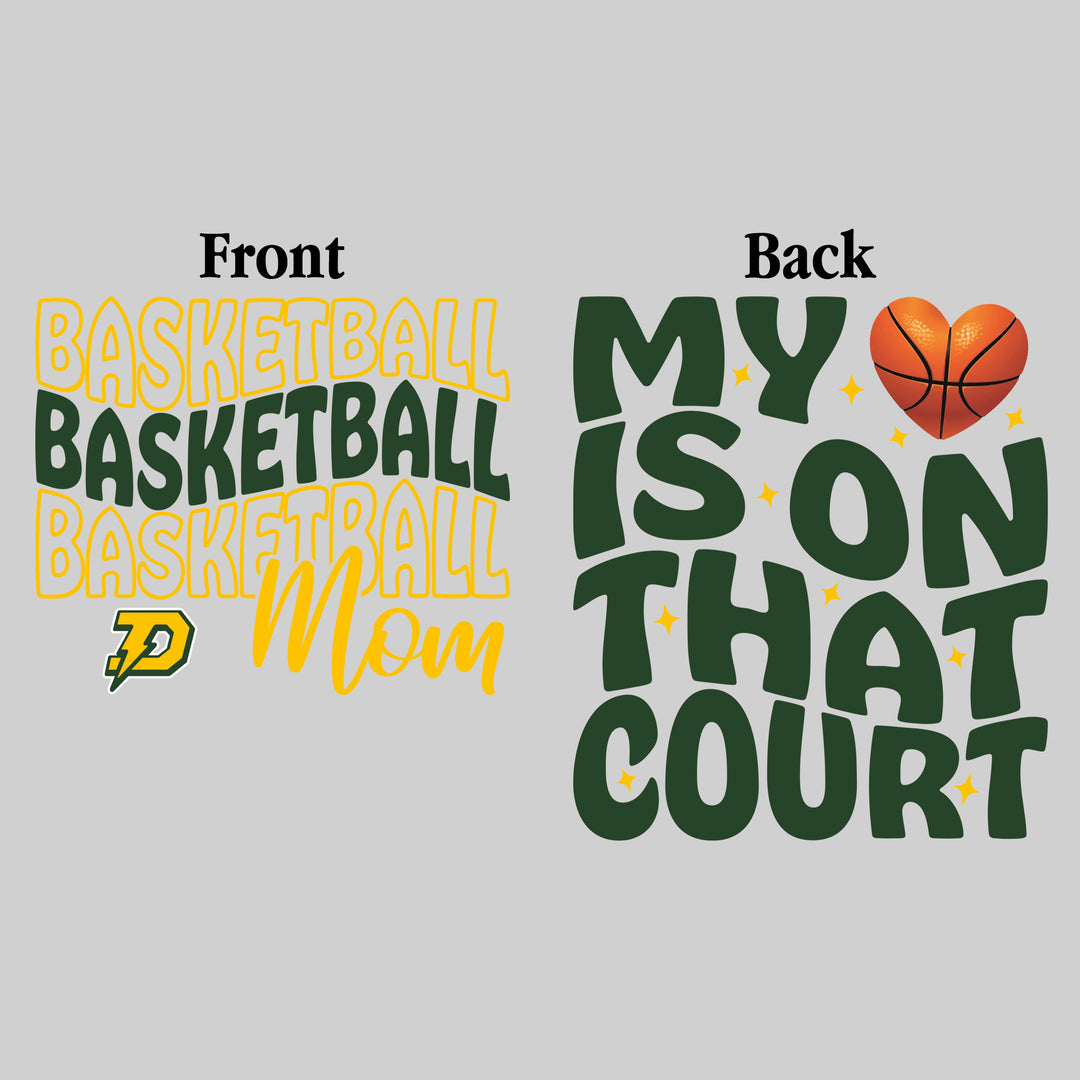 Midland Dow Chargers - Basketball - Basketball Mom - My Heart is on That Court