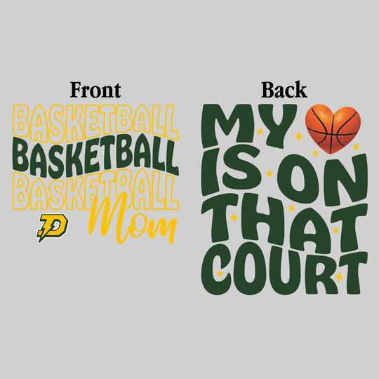 Midland Dow Chargers - Basketball - Basketball Mom - My Heart is on That Court