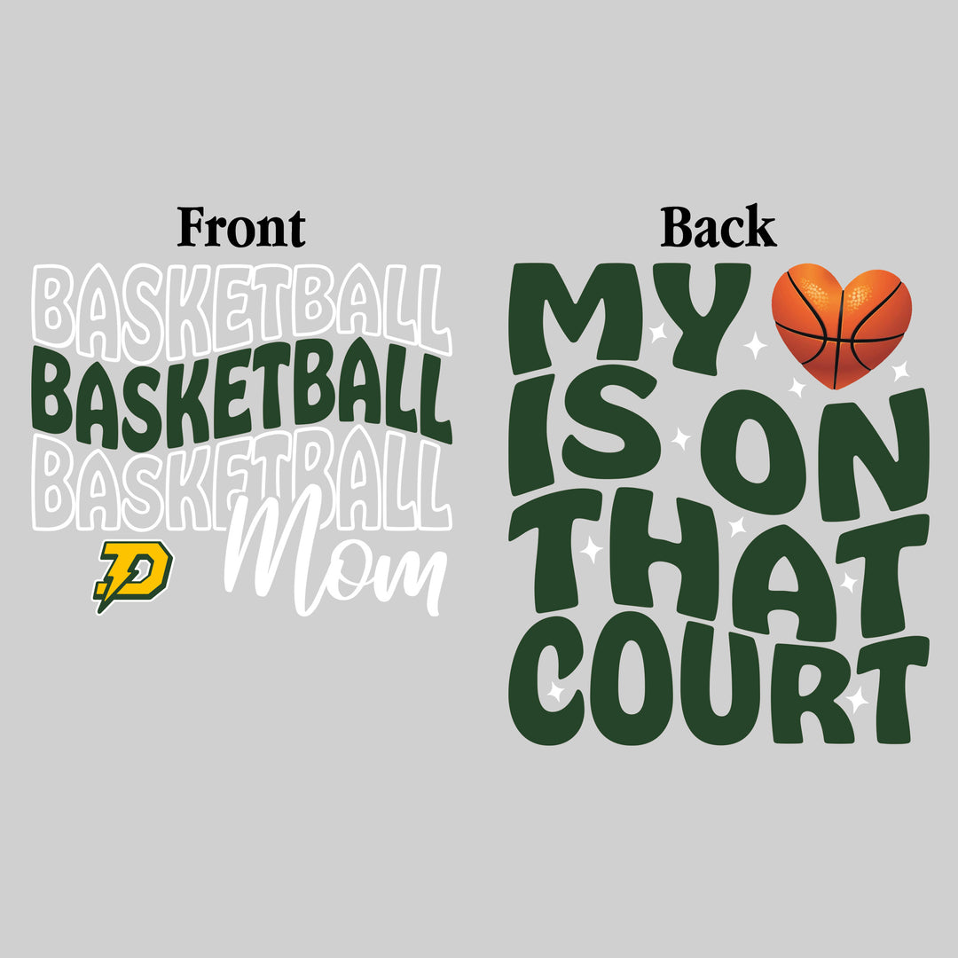 Midland Dow Chargers - Basketball - Basketball Mom - My Heart is on That Court