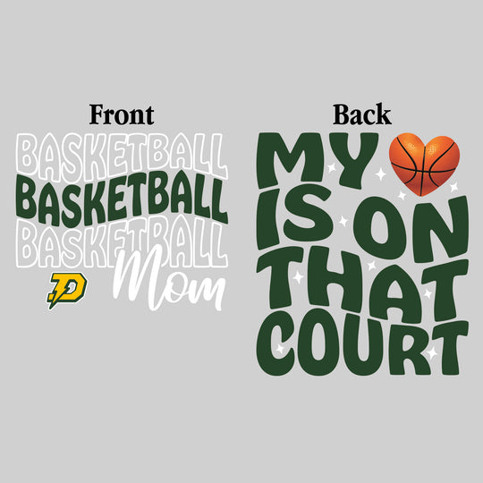 Midland Dow Chargers - Basketball - Basketball Mom - My Heart is on That Court