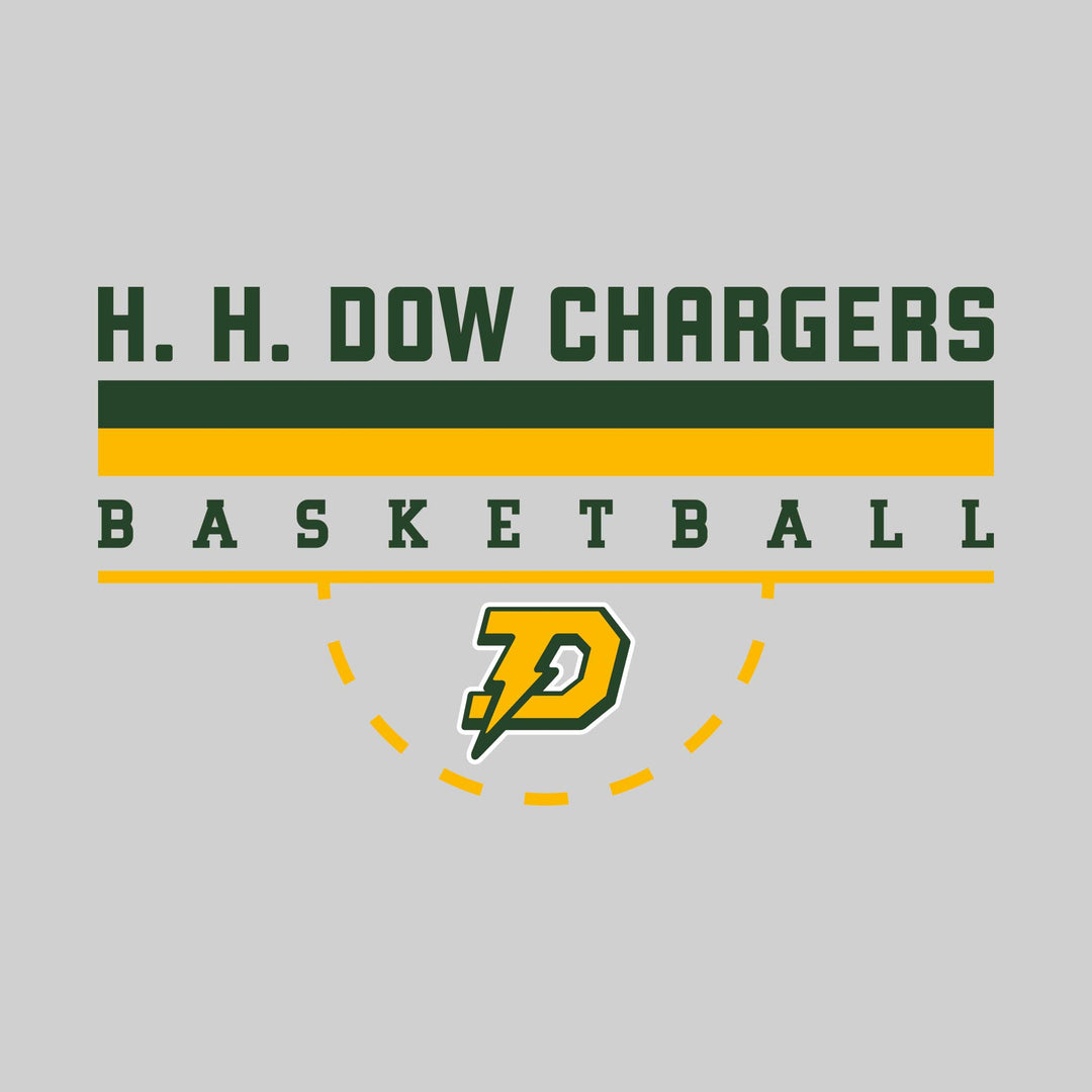 Midland Dow Chargers - Basketball - Double Color Lines with Free-Throw Half Circle