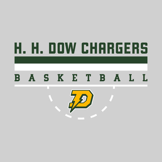 Midland Dow Chargers - Basketball - Double Color Lines with Free-Throw Half Circle