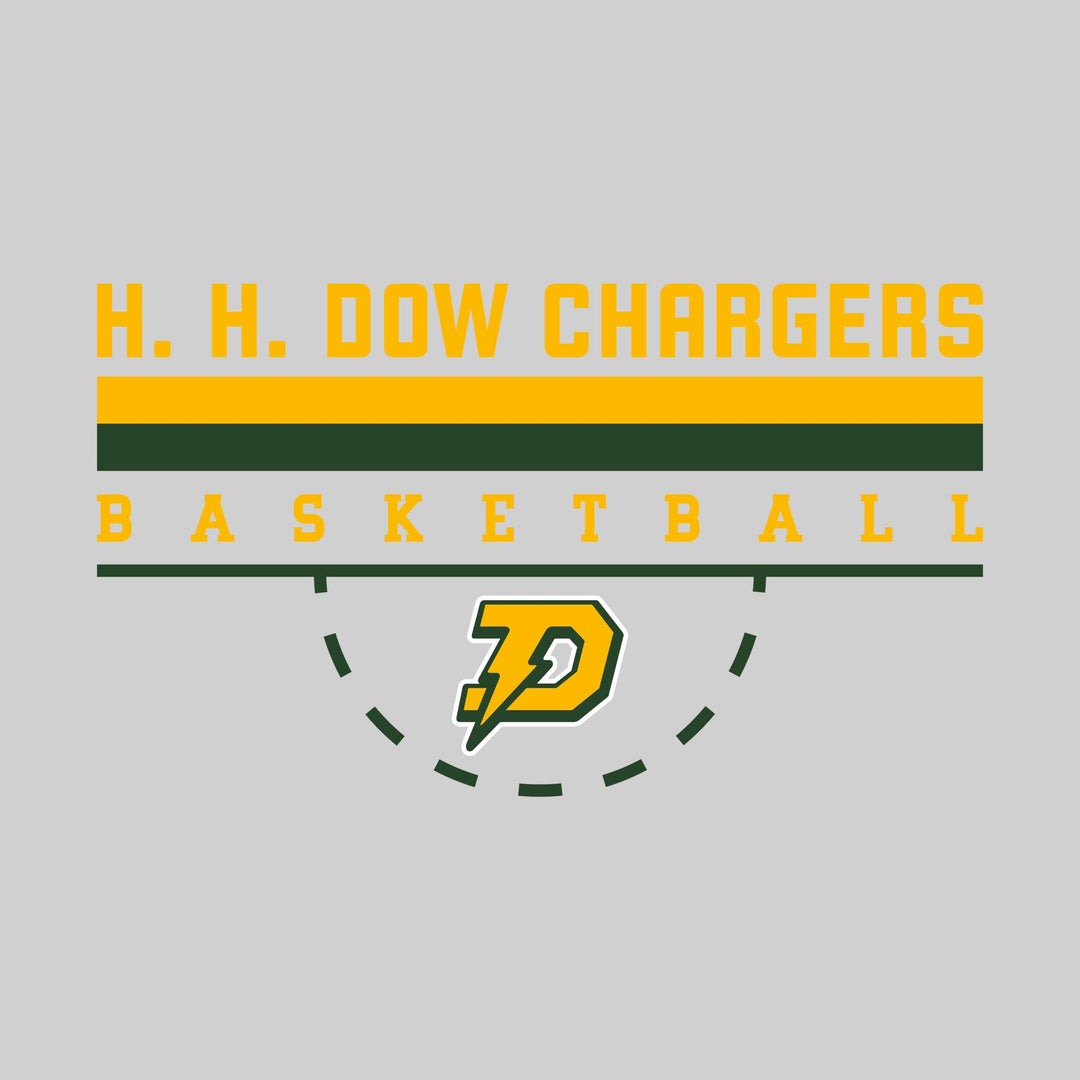 Midland Dow Chargers - Basketball - Double Color Lines with Free-Throw Half Circle