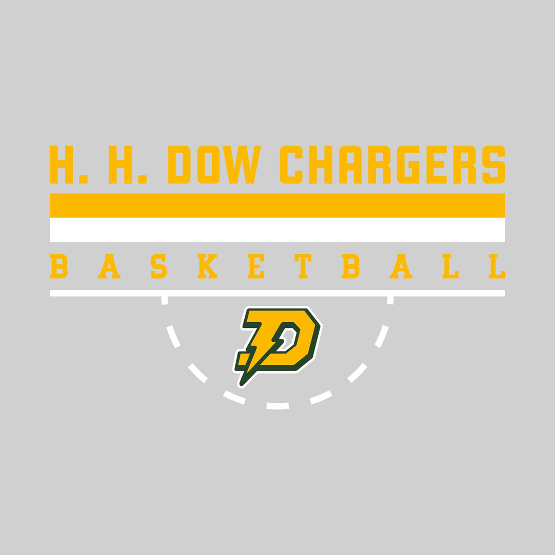 Midland Dow Chargers - Basketball - Double Color Lines with Free-Throw Half Circle