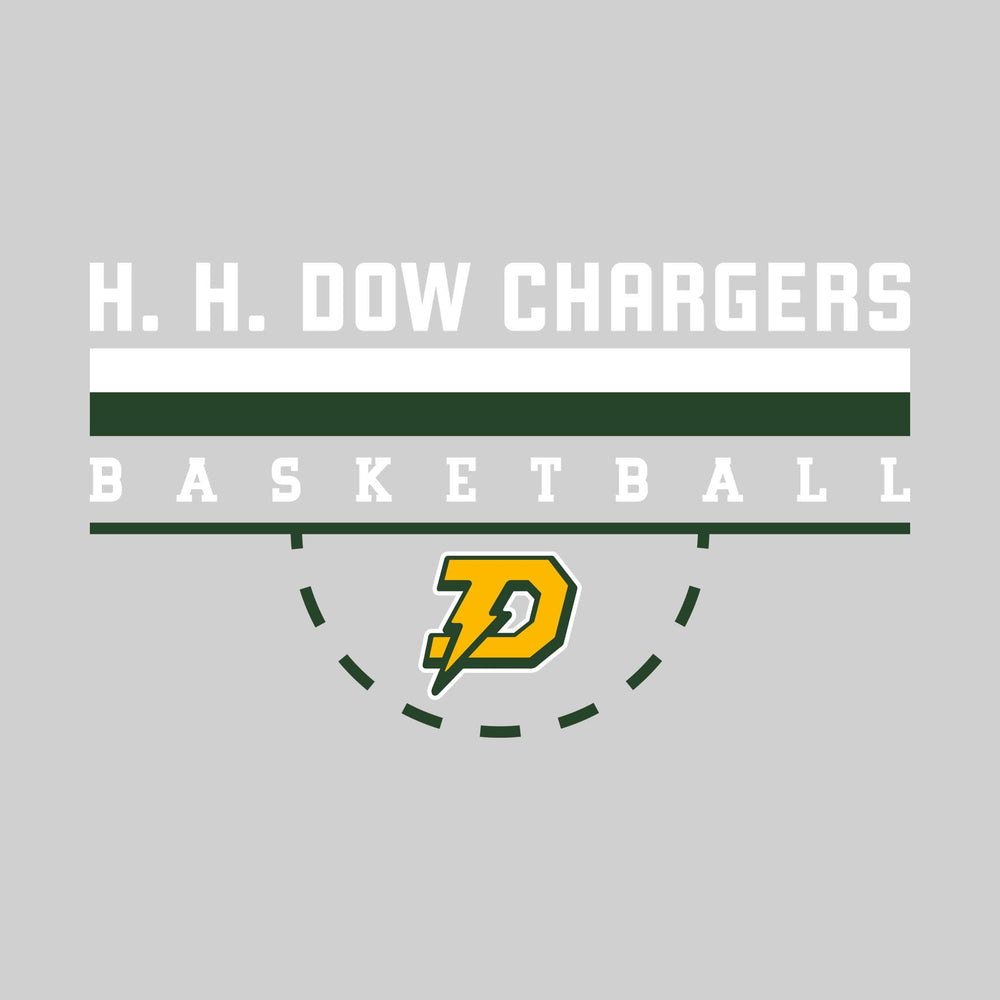 Midland Dow Chargers - Basketball - Double Color Lines with Free-Throw Half Circle