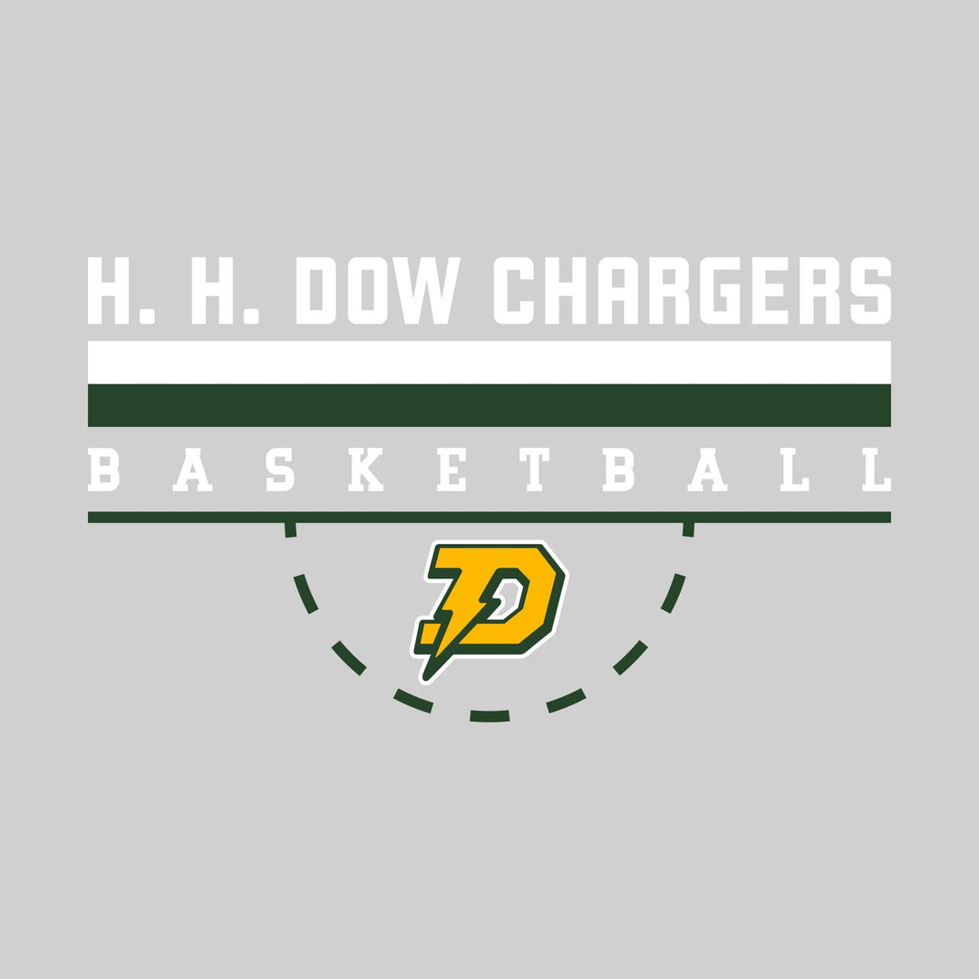 Midland Dow Chargers - Basketball - Double Color Lines with Free-Throw Half Circle