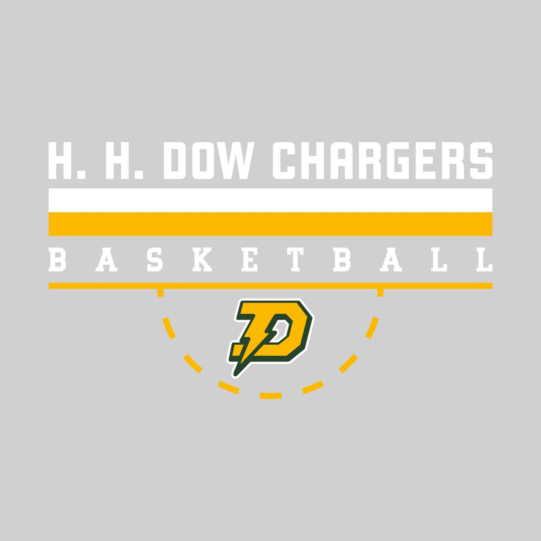 Midland Dow Chargers - Basketball - Double Color Lines with Free-Throw Half Circle