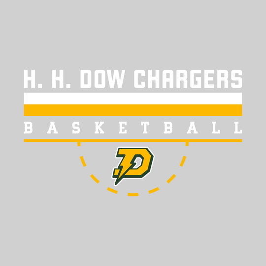 Midland Dow Chargers - Basketball - Double Color Lines with Free-Throw Half Circle