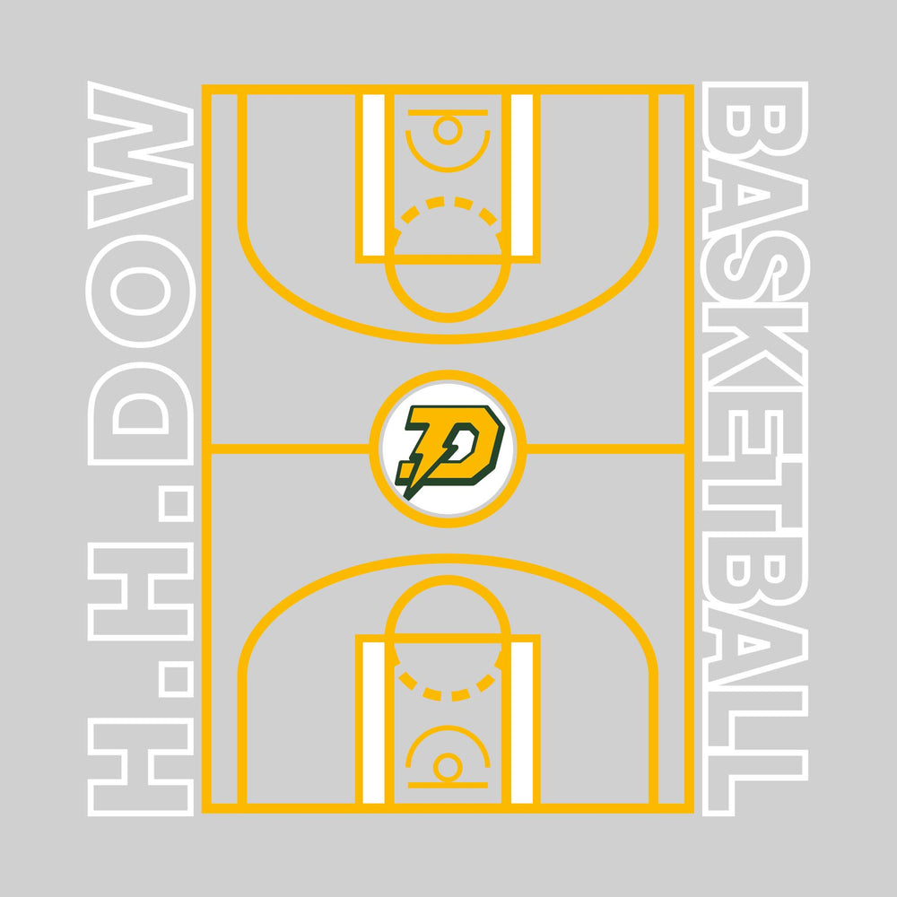 Midland Dow Chargers - Basketball - Full Court with Sideline Text