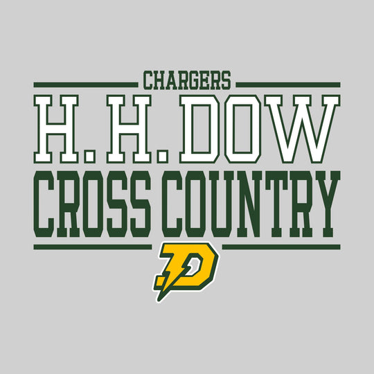 Midland Dow Chargers - Cross Country - Bracketed School Name with Mascot