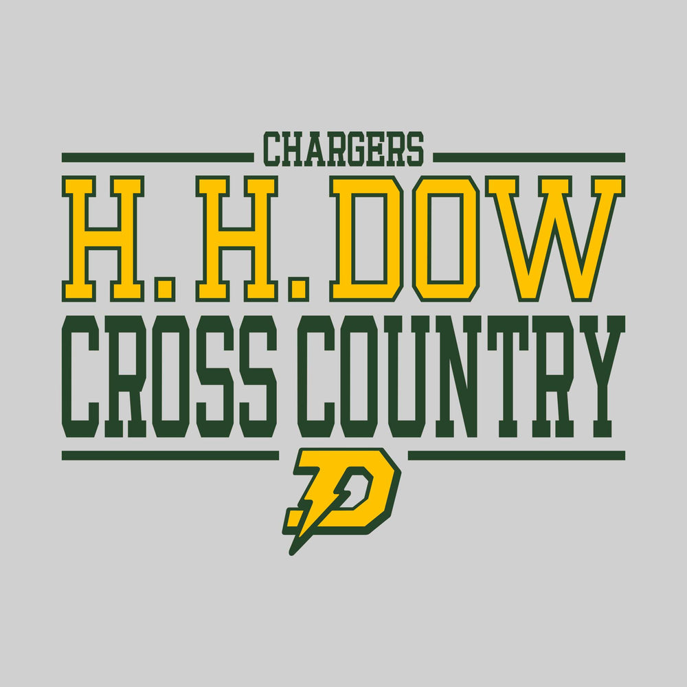 Midland Dow Chargers - Cross Country - Bracketed School Name with Mascot