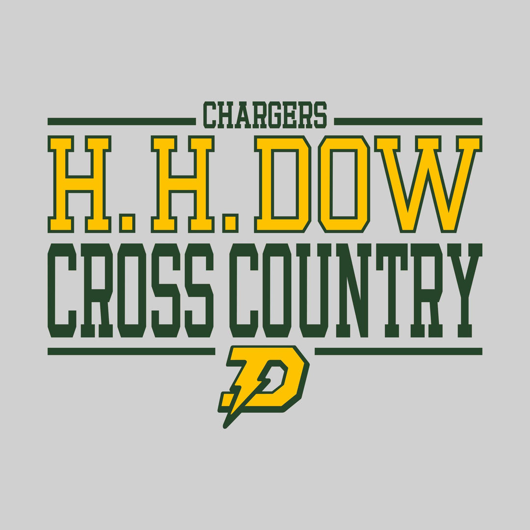 Midland Dow Chargers - Cross Country - Bracketed School Name with Mascot
