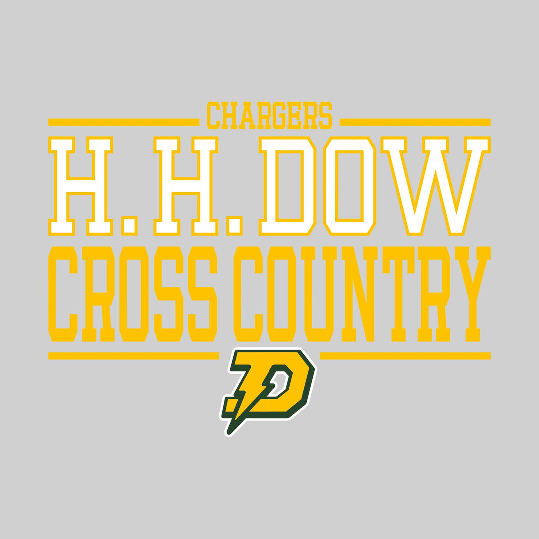 Midland Dow Chargers - Cross Country - Bracketed School Name with Mascot
