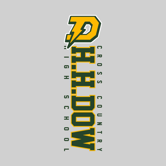 Midland Dow Chargers - Cross Country - Vertical School Name with Upper Mascot