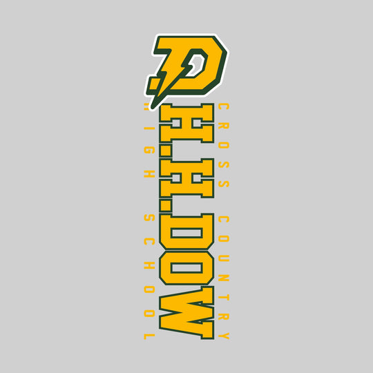 Midland Dow Chargers - Cross Country - Vertical School Name with Upper Mascot