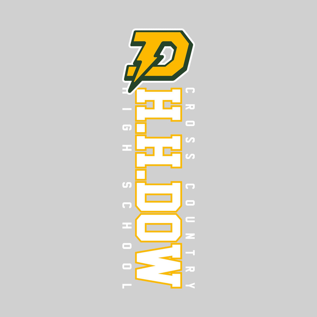 Midland Dow Chargers - Cross Country - Vertical School Name with Upper Mascot