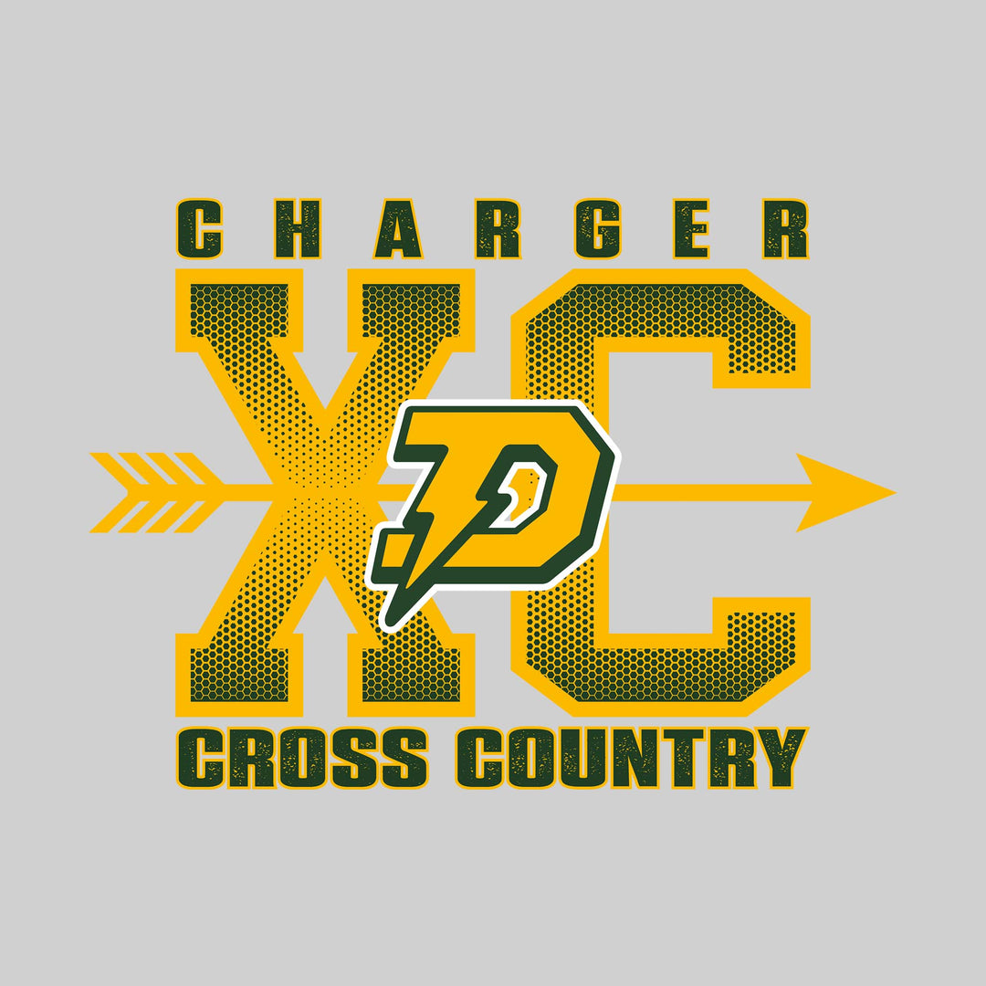 Midland Dow Chargers - Cross Country - XC with Arrow and Mascot