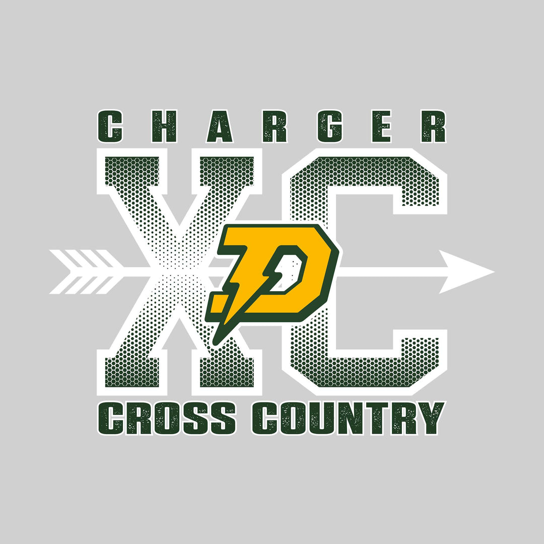 Midland Dow Chargers - Cross Country - XC with Arrow and Mascot