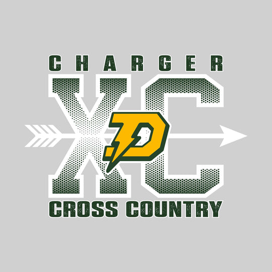 Midland Dow Chargers - Cross Country - XC with Arrow and Mascot