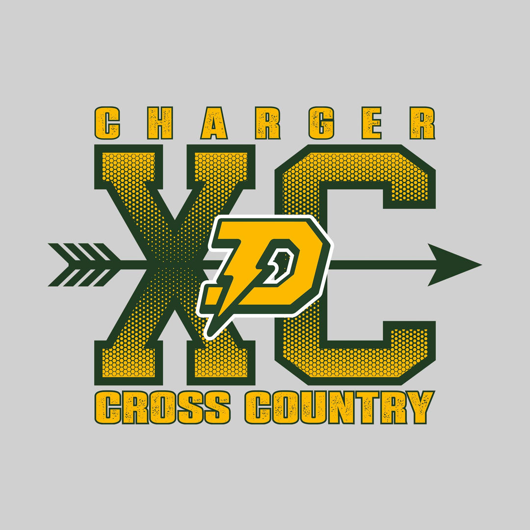 Midland Dow Chargers - Cross Country - XC with Arrow and Mascot