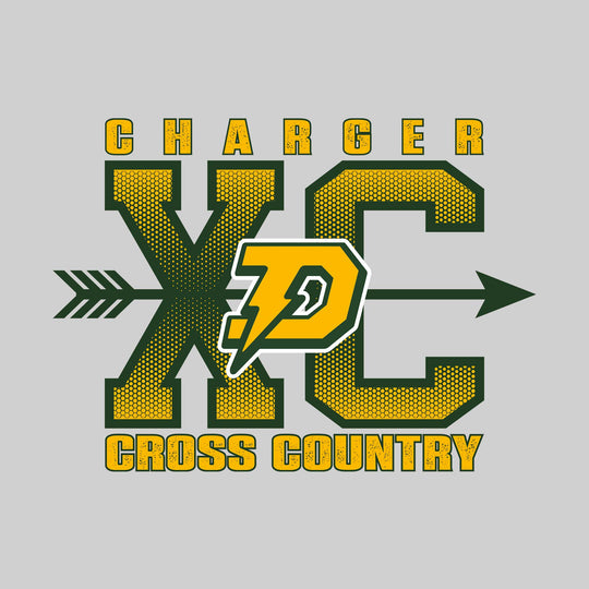 Midland Dow Chargers - Cross Country - XC with Arrow and Mascot