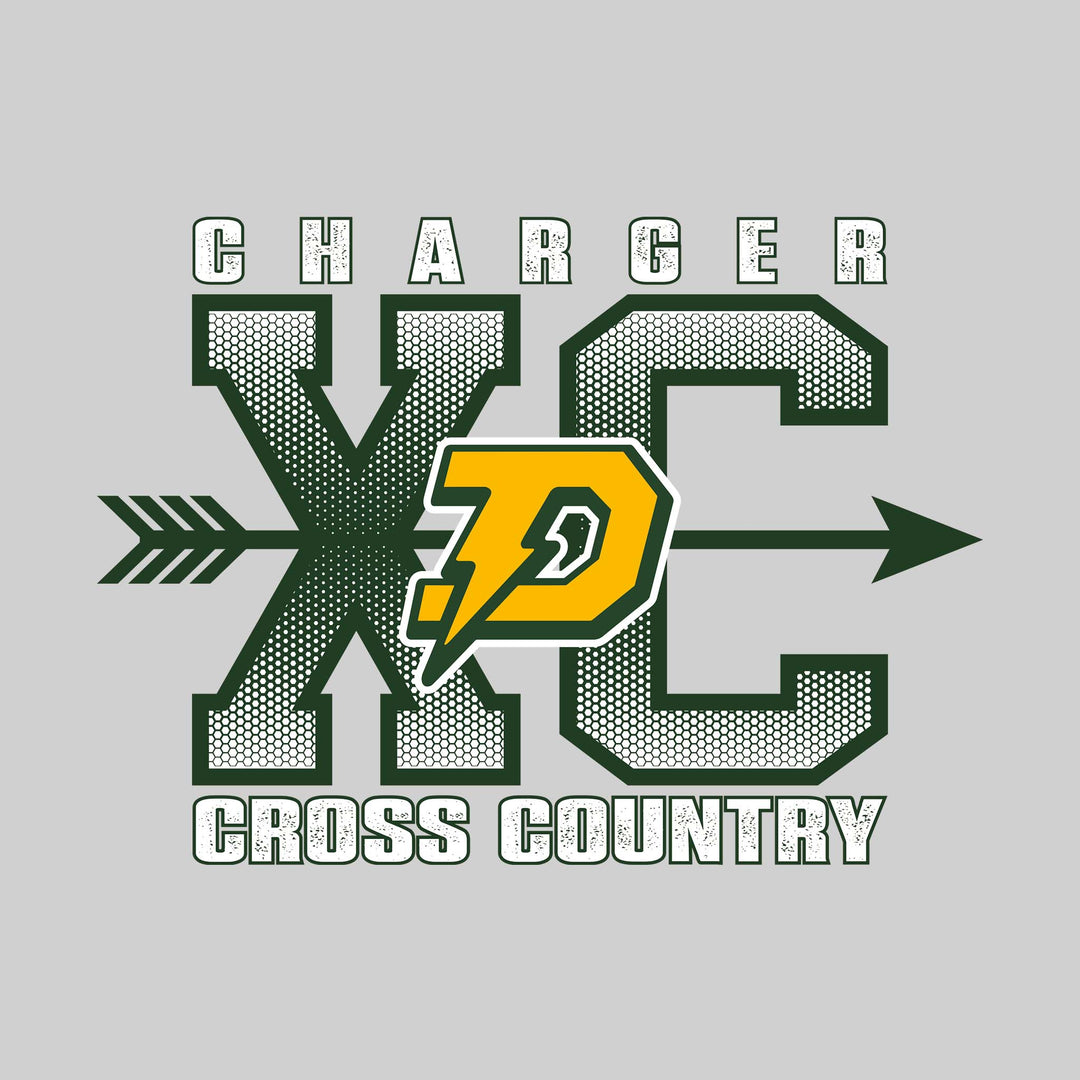 Midland Dow Chargers - Cross Country - XC with Arrow and Mascot