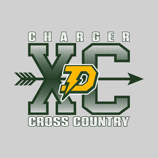 Midland Dow Chargers - Cross Country - XC with Arrow and Mascot
