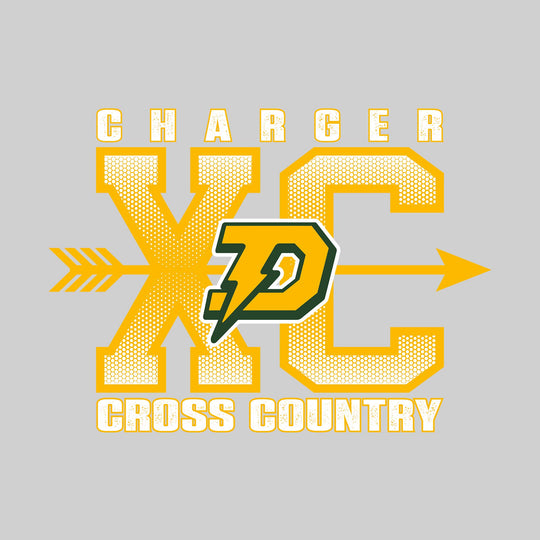 Midland Dow Chargers - Cross Country - XC with Arrow and Mascot