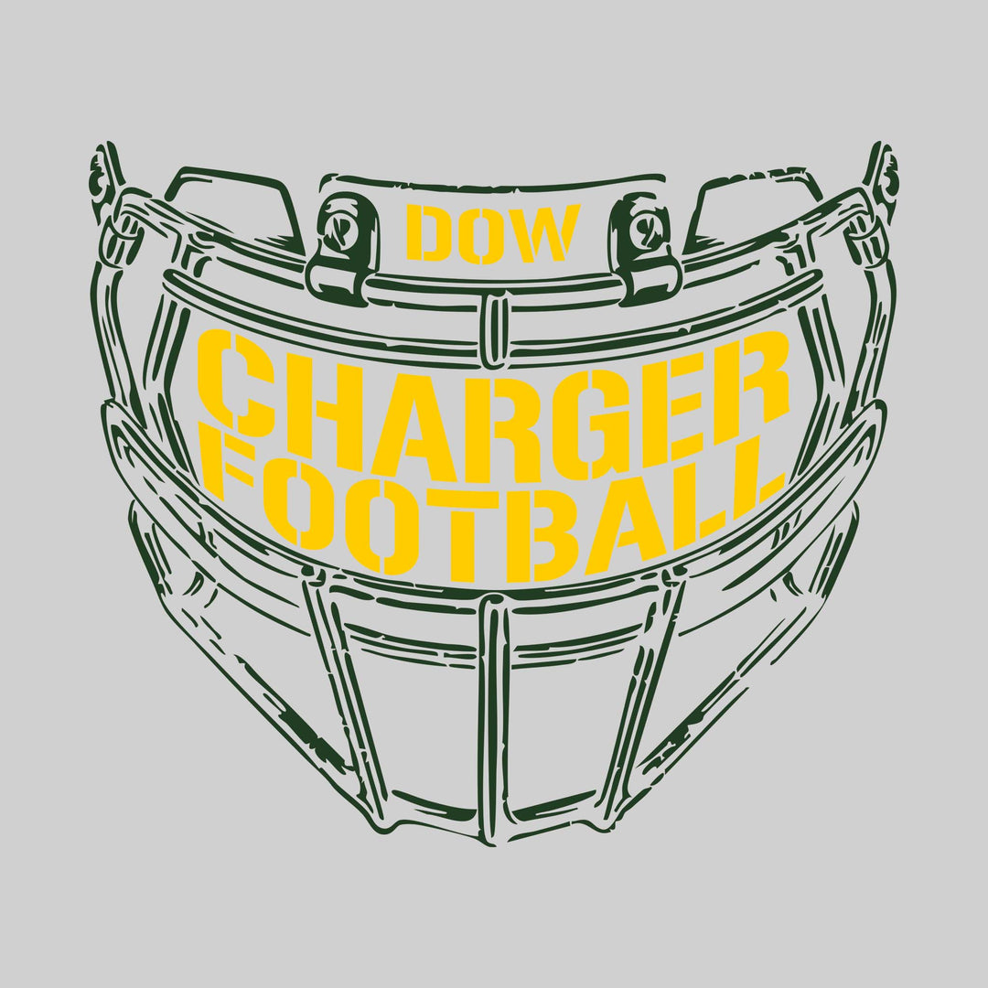 Midland Dow Chargers - Football - Facemask with Text
